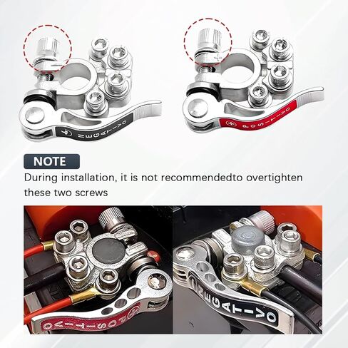 Car Battery Terminal Connectors, 4 Way Positive and Negative Quick Release Terminal Clip, Automotive Top Post Battery Connectors Clamps, Compatible With Vans Trucks and More (Style 1) in Saudi Arabia