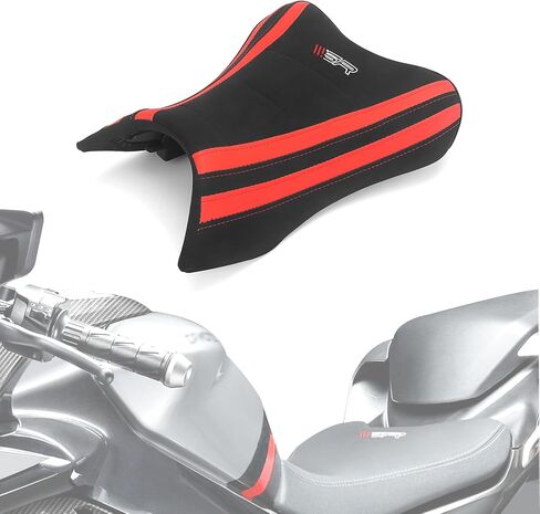 ملحقات مقاعد السائق الأمامية للدراجة النارية لـ CFMOTO 450SS 450SR 450NK 2023-2025، وسادة مقعد السائق 815 مم، جلد PU أسود (Whie) in Kuwait