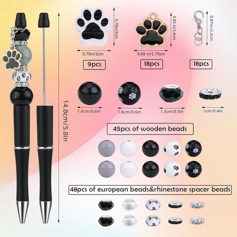 12pcs DIY Beadable Pens Bulk Pens for Beads Beaded Pen Kit for Students Teacher Office Supplies DIY Making Gifts(Purple) in Saudi Arabia