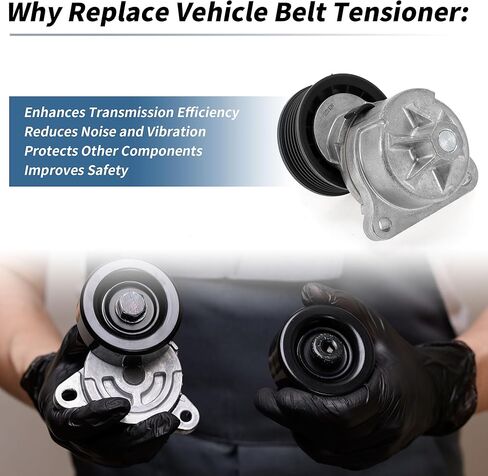 Belt Tensioner Drive Belt Tensioner Pulley Assembly for Ford Escape 2009-2012 2.5L L4 Gas No.6E5Z6A228B Metal 1 Pc in Saudi Arabia