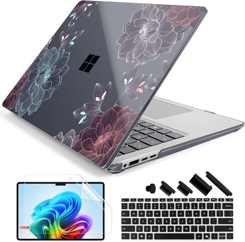 Batianda Case for 15 inch Microsoft Surface Laptop Copilot+ PC 2024 (7th Ed) Model 2037 Creative Pattern Durable Scratch-Resistant Hardshell, with Keyboard Cover & Screen Protector, Leaves in Saudi Arabia