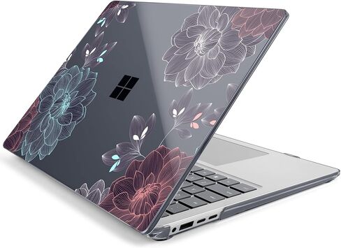 Batianda Case for 15 inch Microsoft Surface Laptop Copilot+ PC 2024 (7th Ed) Model 2037 Creative Pattern Durable Scratch-Resistant Hardshell, with Keyboard Cover & Screen Protector, Leaves in Saudi Arabia