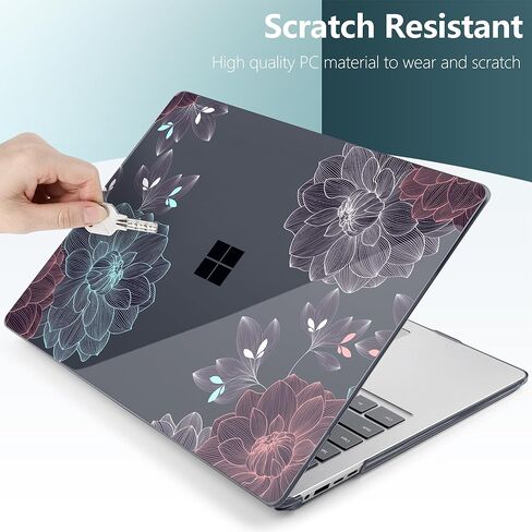 Batianda Case for 15 inch Microsoft Surface Laptop Copilot+ PC 2024 (7th Ed) Model 2037 Creative Pattern Durable Scratch-Resistant Hardshell, with Keyboard Cover & Screen Protector, Leaves in Saudi Arabia