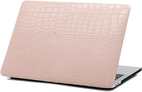 MacBook Air 13 inch Case (A1466/A1369, Older Version 2010-2017 Release), Premium PU Leather Case Compatible for Older MacBook Air 13 (No Touch ID), Crocodile Print Pink in Saudi Arabia