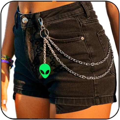 Punk Pants Chain Hip Hop Cross Jeans Chains Wallet Chain Vintage Rock Chains for Women and Men (1 Cross) in Saudi Arabia