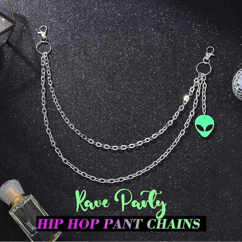 Punk Pants Chain Hip Hop Cross Jeans Chains Wallet Chain Vintage Rock Chains for Women and Men (1 Cross) in Saudi Arabia