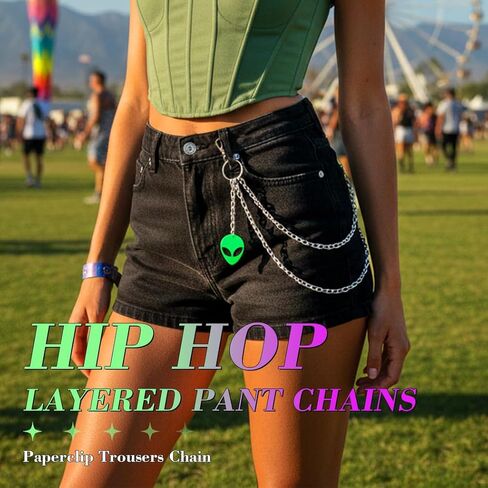 Punk Pants Chain Hip Hop Cross Jeans Chains Wallet Chain Vintage Rock Chains for Women and Men (1 Cross) in Saudi Arabia