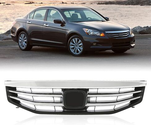 شبكة أمامية من الكروم لسيارة Honda Accord 2011 2012 سيدان ذات 4 أبواب مع لمسة نهائية لامعة لاستبدال HO1200203 in Saudi Arabia