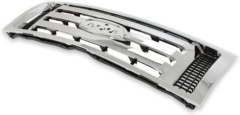 Suitable for Front Bumper Grille Assembly Compatible with 2009-2014 Ford F-150 F150 XLT - Silver Chrome Housing & Insert Grill Replacement (9L3Z8200D, FO1200511) in Saudi Arabia