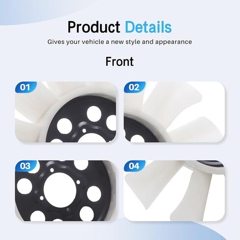 CarPartsDepot قطع غيار جديدة مروحة المبرد مع شفرة بيضاء متوافقة مع 1995-2008 Ford Ranger V6 3.0L Pickup Truck Fits FO3112105 F57Z8600B in Kuwait