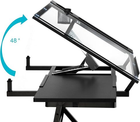 Artist's Loft Artist Table - Glass-Top Table for Drafting, Drawing, Sketching, Painting, and Arts & Crafts - 1 Pack in Saudi Arabia