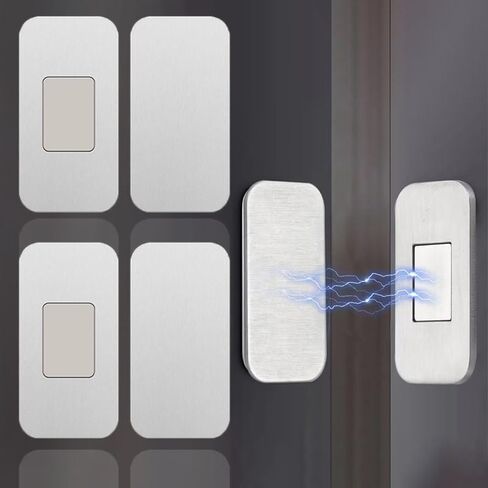 2Sets Invisible Magnetic Suction Drawer Closer Self Adhesive Sliding Door Furniture Anti-Rust Magnet Stickers Accessories,White in Saudi Arabia