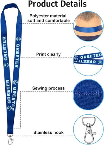 10-10000 Pcs Custom Lanyards Personalized for ID Badge Teacher Student Office Staff Company Event, Polyester Lanyards Customizable Logo Text Clipart Picture in Saudi Arabia