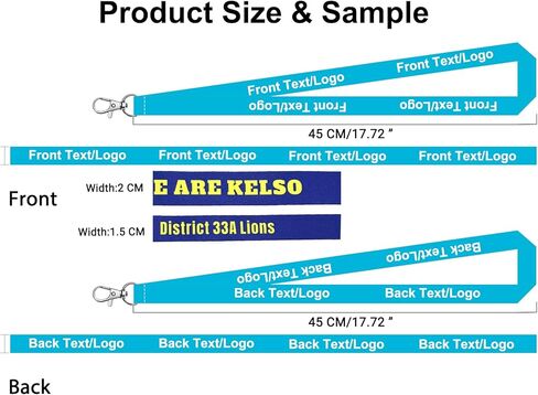 10-10000 Pcs Custom Lanyards Personalized for ID Badge Teacher Student Office Staff Company Event, Polyester Lanyards Customizable Logo Text Clipart Picture in Saudi Arabia