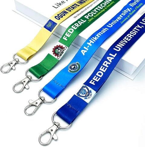 10-10000 Pcs Custom Lanyards Personalized for ID Badge Teacher Student Office Staff Company Event, Polyester Lanyards Customizable Logo Text Clipart Picture in Saudi Arabia