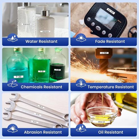 شريط ملصقات أبيض TZe-211 مقاس 6 مم 0.23 ملصقات مغلفة متوافقة مع شريط صانع الملصقات Brother P-Touch Redills PT-D210 PT-D220 PT-D200 PT-H110 PT-D400، عبوة واحدة 0.23 بوصة × 26.2 قدم in Kuwait