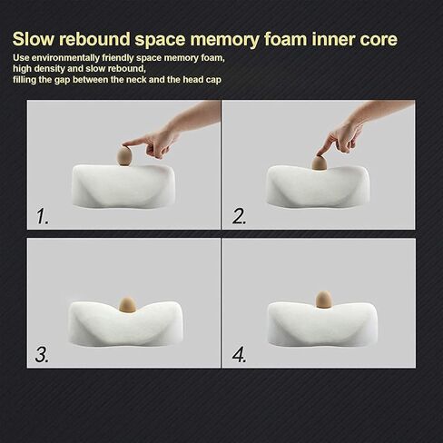 Car Headrest Neck Pillow Support Memory Foam Ergonomic Design Accessory for Driving Seat Fatigue Relief Compatible with Model S X 3 Y & Cybertruck - 1 Piece in Saudi Arabia