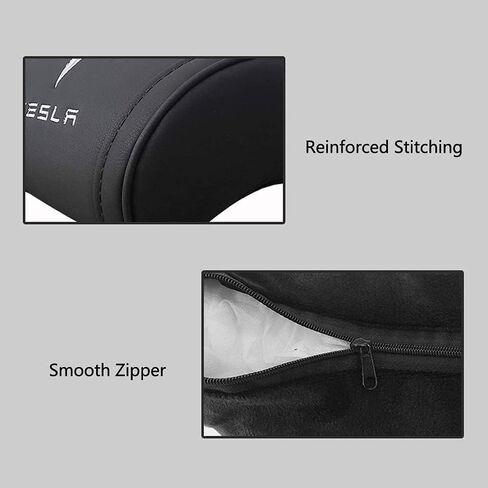 Car Headrest Neck Pillow Support Memory Foam Ergonomic Design Accessory for Driving Seat Fatigue Relief Compatible with Model S X 3 Y & Cybertruck - 1 Piece in Saudi Arabia