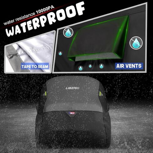 غطاء ATV 600D مقاوم للماء وشديد التحمل وقابل للسحب 4 عجلات، غطاء رباعي يغطي جميع المواسم، مقاوم للطقس في الهواء الطلق، حماية من الأشعة فوق البنفسجية لبولاريس كاواساكي ياماها سوزوكي كان آم أسود/رمادي-M in Kuwait