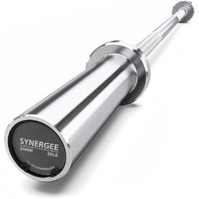 Synergee Olympic Barbell – 4ft & 4.8ft, 2" Weight Bar for Strength Training, Squats, Deadlifts, Bench Press, Curls & Overhead Press – 350lb Capacity with Magnetic Barbell Collars and Weight Plates. in Kuwait