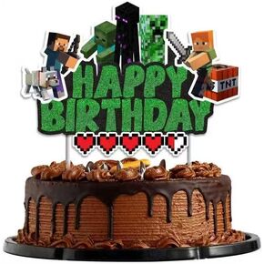 بكسل كرافت ألعاب عيد ميلاد كعكة توبر، بريق بكسل مينر نمط عيد ميلاد سعيد كعكة القبعات العالية، لعبة فيديو تحت عنوان زينة الكعكة للبنين والبنات in Kuwait