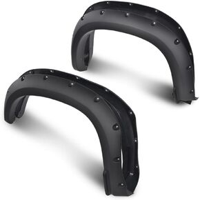 LQI Fender Flares 4PCS Compatible with Chevy Silverado 1500 2019 2020 2021(Not Fit 2019 LD) Fender Wheel Opening Molding Guardabarros, Smooth Riveted Style in Saudi Arabia