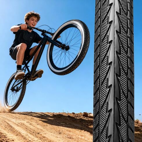 SIMEIQI 2 Pack 20"/ 24" / 26"x1.75" Bike Tires and Inner Tubes 20"/24"/26“x1.5/1.75"/2.125“ with 32mm AV Valves Replacement Tire for Hybrid Road City Commuter Bicycles Urban in Saudi Arabia