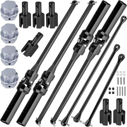 جزء ترقيات RC لـ 1/5 KRATON 8S BLX/Outcast 8S BLX، محاور عمود القيادة وعمود القيادة Dogbone وDiff Outdrive مع صواميل سداسية للعجلة، أسود وتيتانيوم in Saudi Arabia