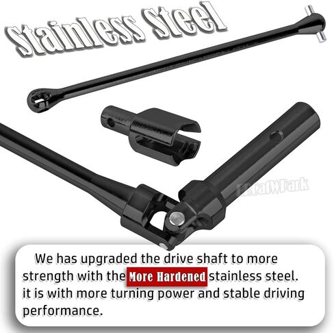 جزء ترقيات RC لـ 1/5 KRATON 8S BLX/Outcast 8S BLX، محاور عمود القيادة وعمود القيادة Dogbone وDiff Outdrive مع صواميل سداسية للعجلة، أسود وتيتانيوم in Saudi Arabia