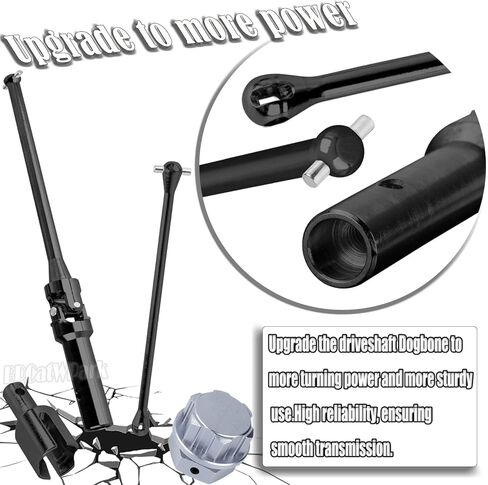 جزء ترقيات RC لـ 1/5 KRATON 8S BLX/Outcast 8S BLX، محاور عمود القيادة وعمود القيادة Dogbone وDiff Outdrive مع صواميل سداسية للعجلة، أسود وتيتانيوم in Saudi Arabia