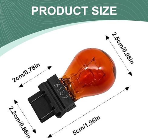 10Pcs 3157 Miniature Bulb - Long Life Automotive Mini Bulb Taillight Turn Signal Light, Parking and Side Marker Lights with Plastic Base, Brake Light Fits Cars, Trucks, SUVs, Tail Light(Amber) in Saudi Arabia