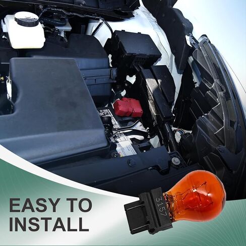 10Pcs 3157 Miniature Bulb - Long Life Automotive Mini Bulb Taillight Turn Signal Light, Parking and Side Marker Lights with Plastic Base, Brake Light Fits Cars, Trucks, SUVs, Tail Light(Amber) in Saudi Arabia