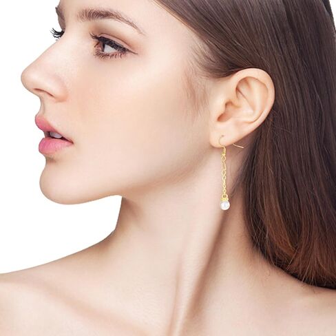 50 Pcs Earing Hooks, Stainless Steel Earring Hooks Wire Ear Ball Hook with Pendant Clasp Earrings Making Kit for Earrings Making DIY Gold in Saudi Arabia