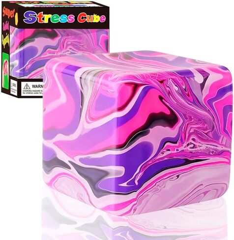 Fidget Toys Squishy Stress Cube, Stress Balls for Kids Adults Squishies Stress Relief, High Density Malt Sugar Filled, Slow Rising Sensory Toys for Anxiety Stress Relief ADHD in Saudi Arabia
