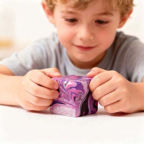 Fidget Toys Squishy Stress Cube, Stress Balls for Kids Adults Squishies Stress Relief, High Density Malt Sugar Filled, Slow Rising Sensory Toys for Anxiety Stress Relief ADHD in Saudi Arabia