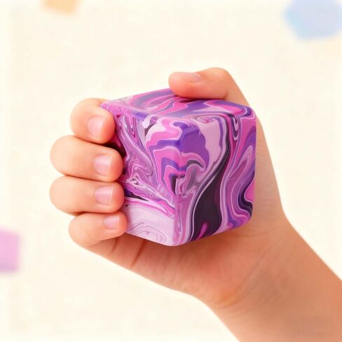 Fidget Toys Squishy Stress Cube, Stress Balls for Kids Adults Squishies Stress Relief, High Density Malt Sugar Filled, Slow Rising Sensory Toys for Anxiety Stress Relief ADHD in Saudi Arabia