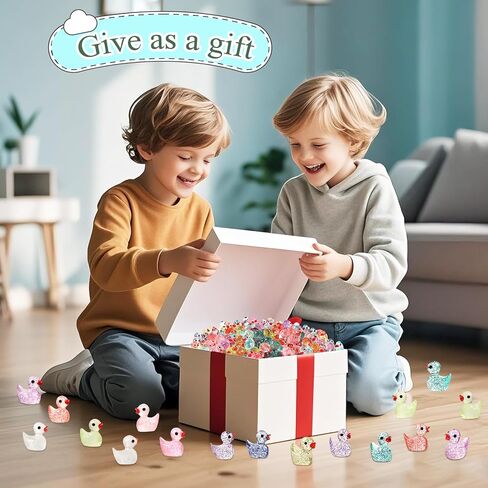 240PCS Mini Glitter Ducks Resin Tiny Ducks for Miniature Landscape Plastic Small Animal Little Figures for Hide Prank Fairy Garden Accessories Dollhouse Aquarium Decor in Saudi Arabia