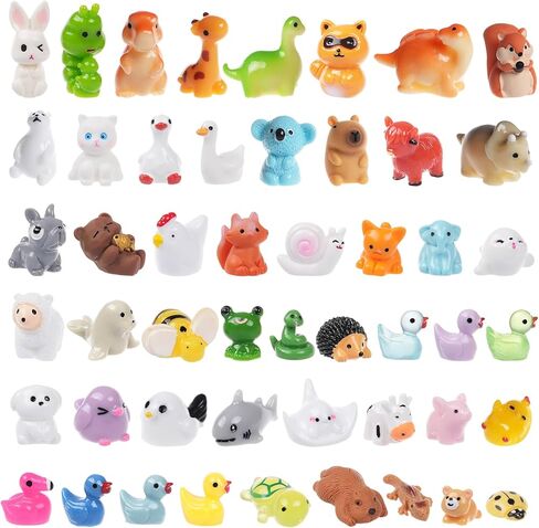 240PCS Mini Glitter Ducks Resin Tiny Ducks for Miniature Landscape Plastic Small Animal Little Figures for Hide Prank Fairy Garden Accessories Dollhouse Aquarium Decor in Saudi Arabia