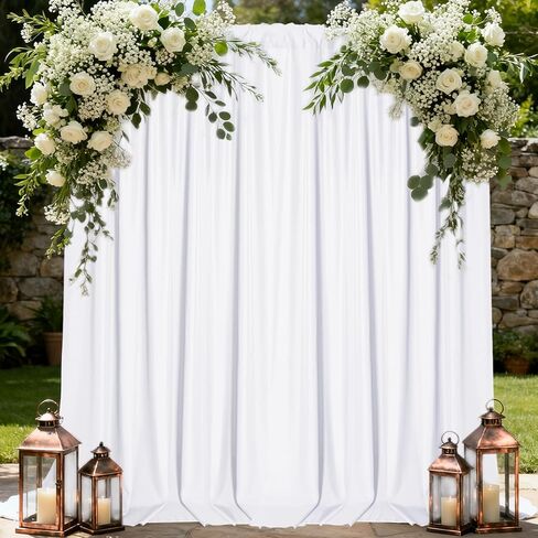 Sugargirl 10x10FT Red Backdrop Curtains Polyester Photo Backdrop Drapes Curtains 2 Panels with Rod Pockets for Party Birthday Wedding Photography Home Decoration in Saudi Arabia