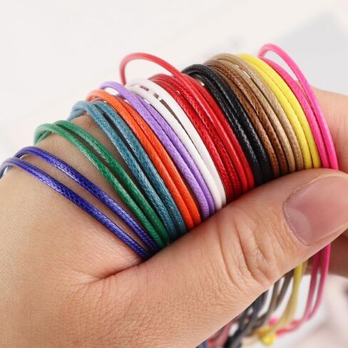 32pcs Handmade Craft Choker Necklace Cord for Pendant Adjustable Knotted with Metal Ring for Jewelry Making (Multicolour) in Saudi Arabia