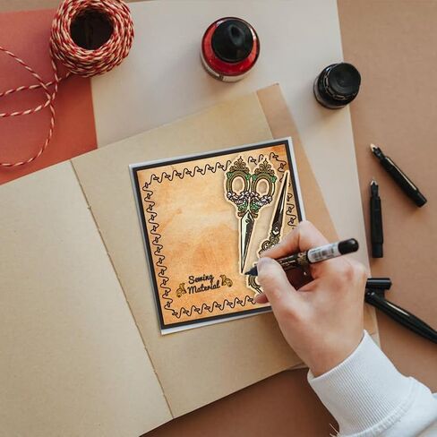 4 Sheets 4 Styles PVC Plastic Clear Stamps Set, Zipper Line Pattern Silicone Stamp, Silicone Transparent Rubber Stamp for DIY Scrapbooking Photo Album Decorative Cards Making, 6.3x4.33x0.12inch in Saudi Arabia