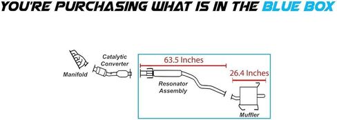Northeastern Exhaust Resonator Pipe Muffler Exhaust System Kit Compatible With: 2009-2014 Nissan Cube 1.8L in Saudi Arabia