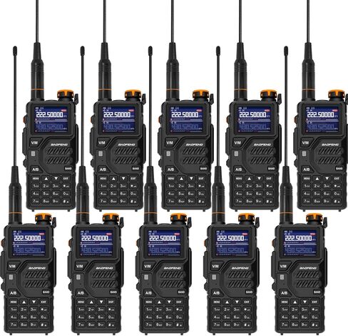 BAOFENG K5PLUS Tri-Band Ham Radio Long Range Walkie Talkies High Power Two-Way Radio with One Touch Frequency Finder Button, USB-C Charging, Color Large Screen Display, NOAA Weather, 999CH in Saudi Arabia