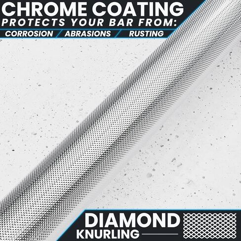 Synergee 25lb Barbell ذو خمسة أقدام وأكمام 2 بوصة. تصنيف 500 رطل لرفع الأثقال. متوفر باللون الكروم والفوسفات الأسود والسيراكوت الأحمر. in Kuwait