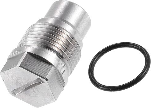 Fuel Rail Plug & O-Ring, Fuel Pressure Valve, for Dodge for Ram 2500 3500 6.7L Diesel 2007-2018, Aluminum, 97371618 113073001, Silver Tone, 1 Set Replacement in Saudi Arabia