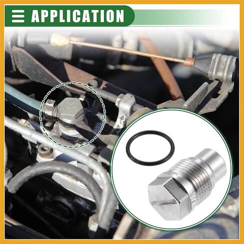 Fuel Rail Plug & O-Ring, Fuel Pressure Valve, for Dodge for Ram 2500 3500 6.7L Diesel 2007-2018, Aluminum, 97371618 113073001, Silver Tone, 1 Set Replacement in Saudi Arabia