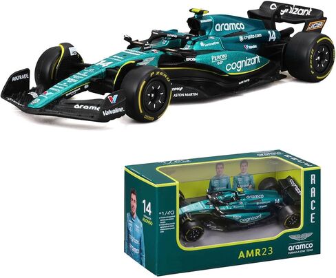 1:43 F1 Aston Martin Aramco F1 Team AMR23 2023 No.14 Fernando Alonso Alloy Car Die Cast Car Model (1/43 AMR23 No.14) in Saudi Arabia