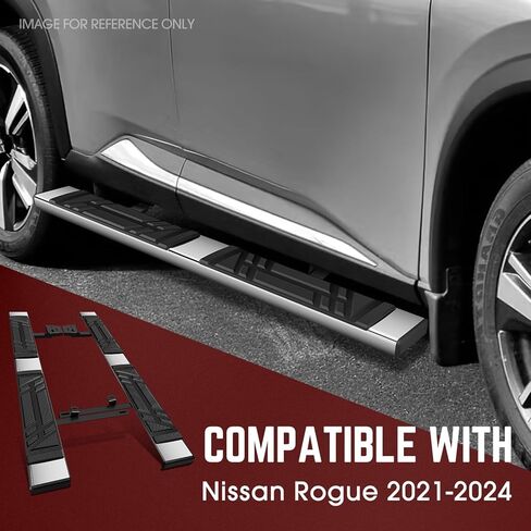 DNA Motoring 6.5 Inches Flat Board Side Steps Running Boards Compatible with Nissan Rogue 2021-2024, STEPB-U-RG21-T1 in Saudi Arabia