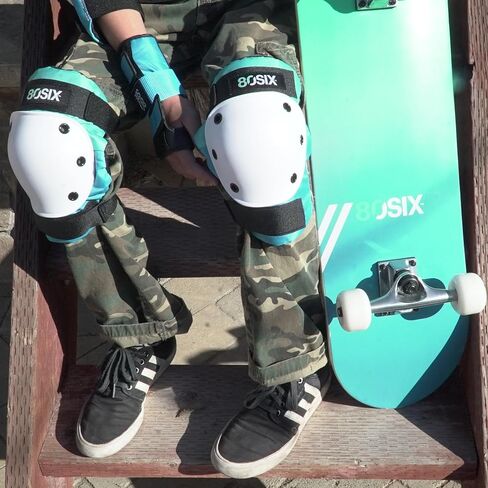 80Six Kids Multi-Sport Pad Set with Wristguards, Elbow Pads, and Knee Pads, Designed by Industry Leading Brand Triple 8 in Kuwait