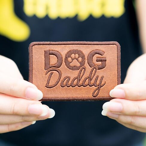 Daddy and Son Best Friends for Life Patch Embroidered, Fist Bump Leather Patches Iron On Jackets Hats Backpacks, Father’s Day Gift for Dad/Grandpa - Size 3.6x2 inches in Saudi Arabia